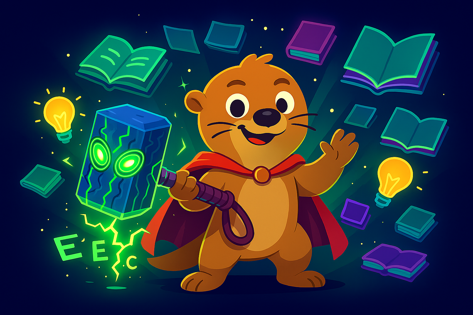 Sea otter holding hammer illustrates the power of knowledge